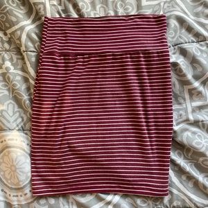 Charlotte Russe striped body con skirt